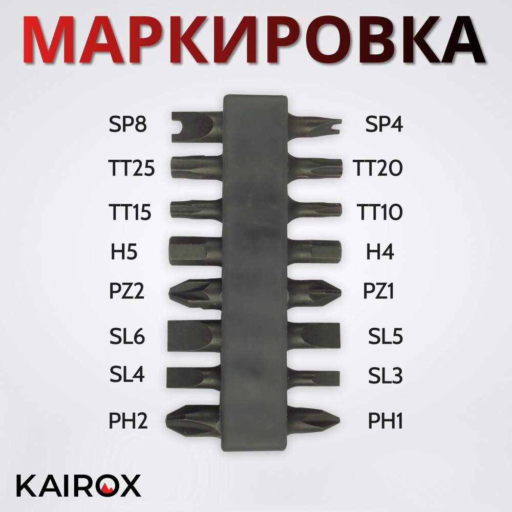 Набор магнитных бит KaiRox для мультитулов