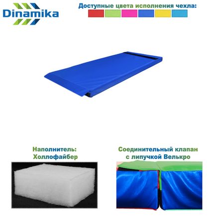 Мат гимнастический 1000х500х50 оксфорд-велькро (холлослеп/холлофайбер)