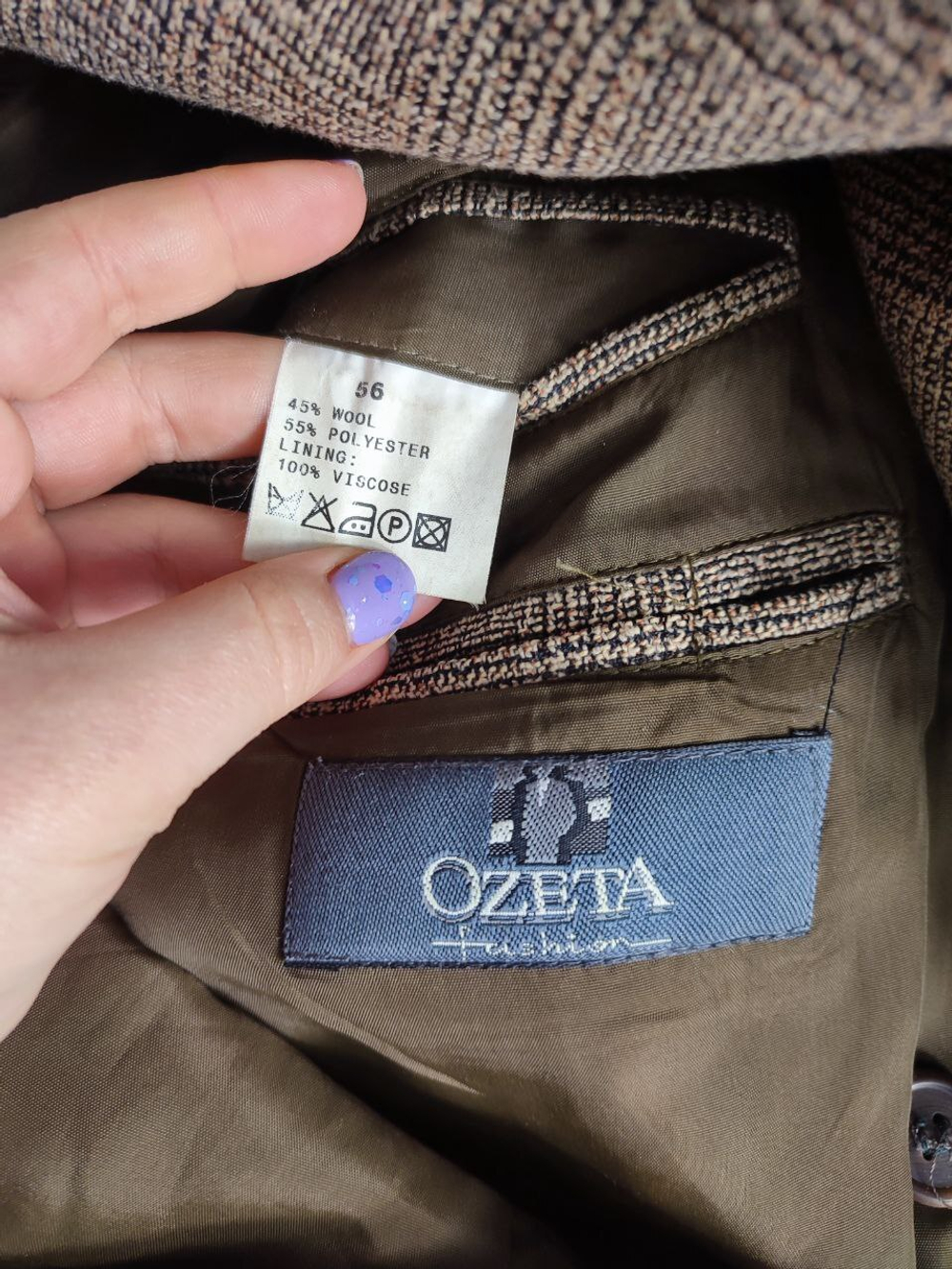 Пиджак Ozeta с шерстью классический 56 размер