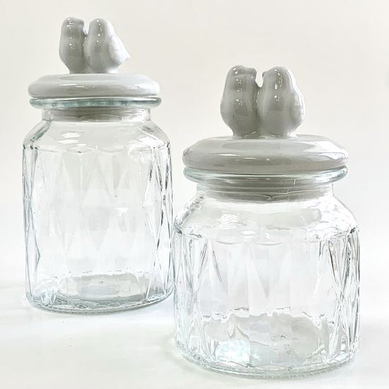 Банка для сыпучих продуктов «Голубки», 500 мл, 11×17 см