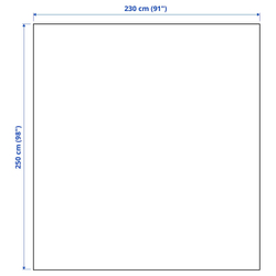 IKEA INDIRA  (ИКЕА ИНДИРА)  -  Покрывало, темный серо-голубой, 230x250 см