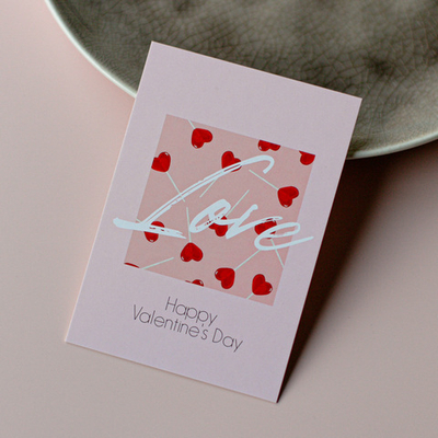 А-1088 карточка (7х10 см) Happy Valentine's Day (в упаковке 10 шт.)