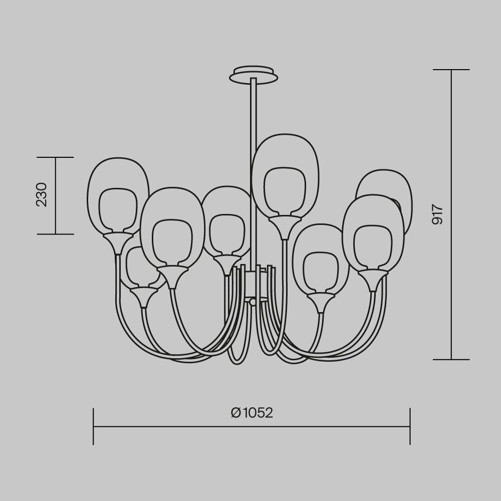 Подвесной светильник Maytoni MOD016PL-08BS