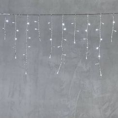 Светодиодная бахрома 3,1*0,5 м., 150 холодгых белых LED ламп, мерцание, прозрачный провод ПВХ, LTC (PIL150BLW-10-2W)