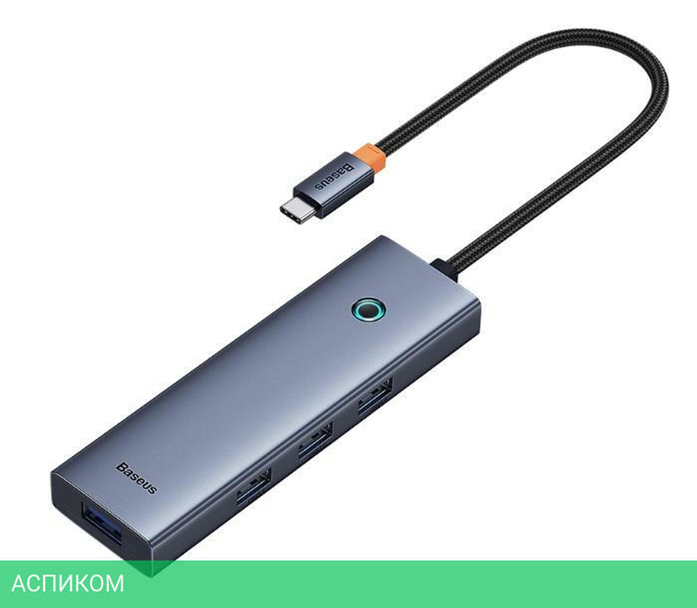 USB-хаб Baseus BS-OH108 Space Grey (B0005280A813-03)