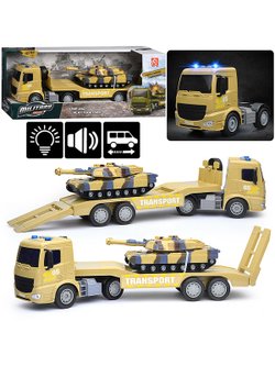 Машинка Автовоз с танком со светом и звуком (RJ3365)