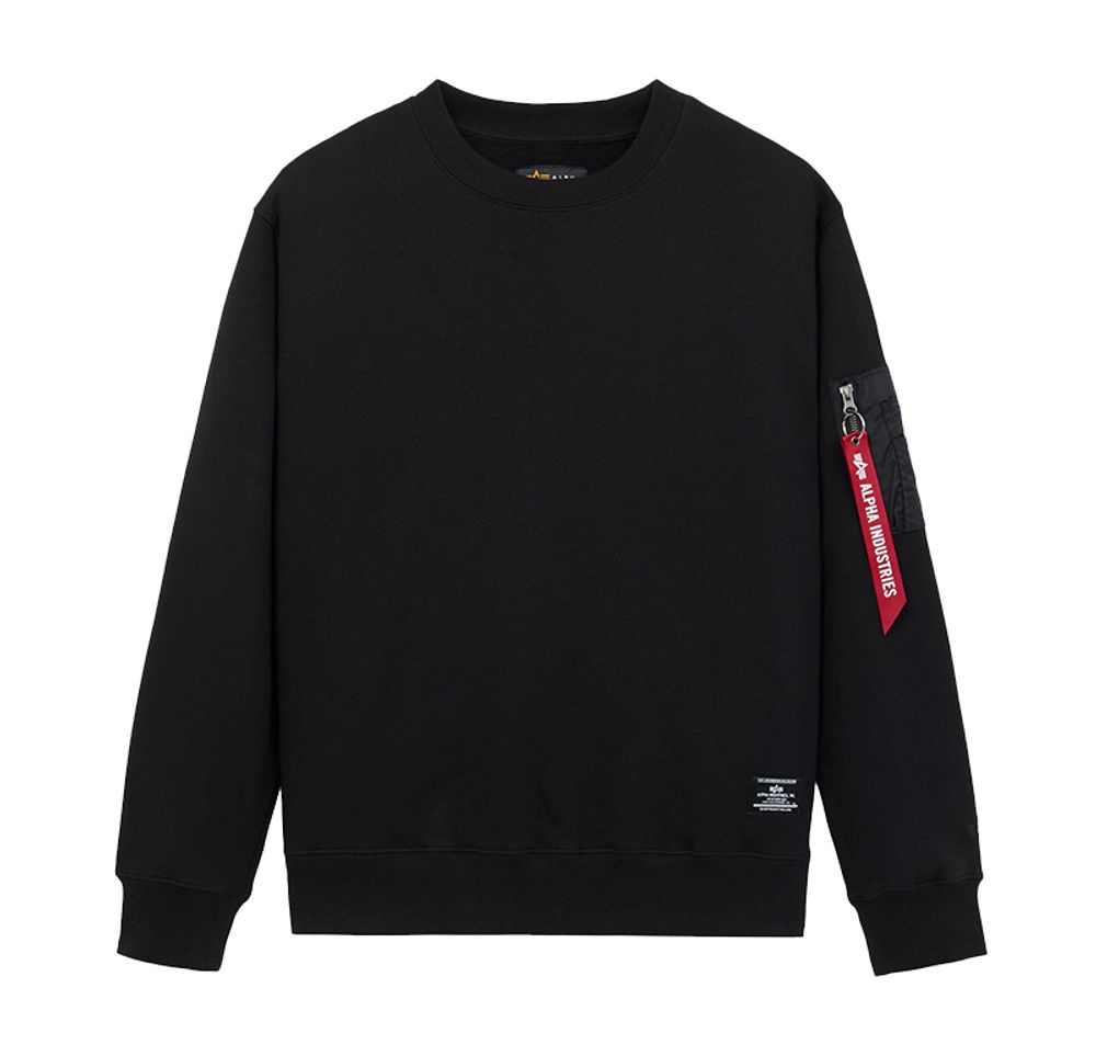 Свитшот Alpha Industries Utility Pocket Crewneck Black (Черный)