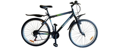 Велосипед TORRENT City Cruiser (рама сталь 18", внедор, 18 скор, кол 26д.) (Матовый черный, голубой)