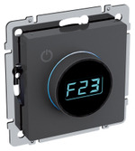 BRITE Термостат электронный с индикацией ТС10-1-БрГ графит IEK