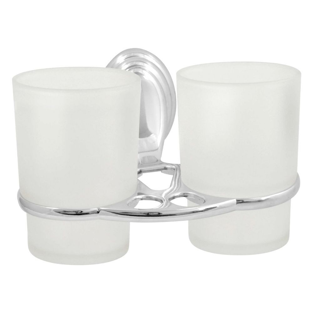 Стакан для зубных щеток, двойной, мет-л, хром, Solinne, Classic, 2546.101