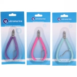 Кусачки для кутикулы, на блистере «Ultramarine», одна пружина, ручки пластик, цвет микс, на блистере,10см✦