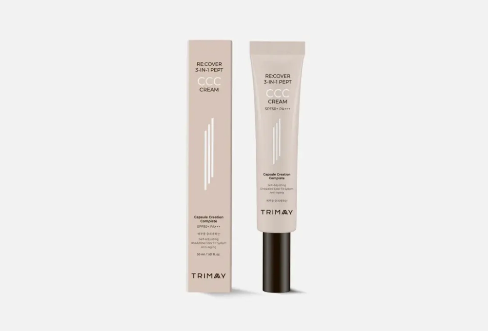 Trimay Многофункциональный тональный крем с пептидами Trimay Re:cover 3-in-1 Pept CCC Cream SPF50+ PA+++