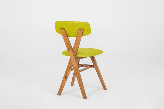 Стул Твист (дуб/светлый дуб с коричневой патиной/ткань 2-100 SWEET green)