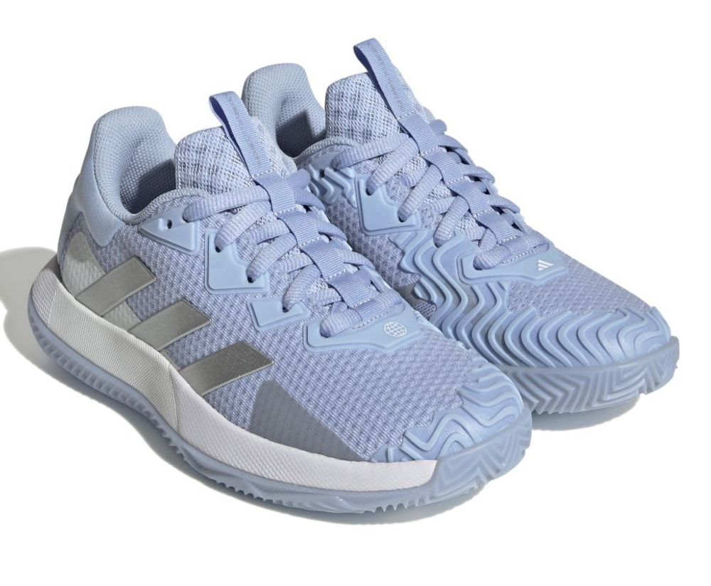 Женские Кроссовки теннисные Adidas SoleMatch Control W Clay - blue dawn/matte silver/ftwr white