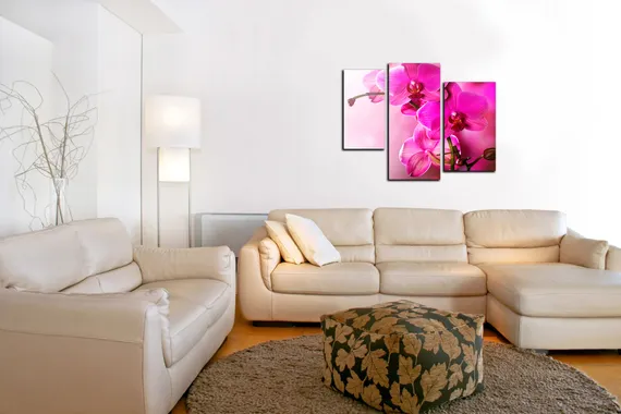 Модульная картина "Цветение орхидеи"