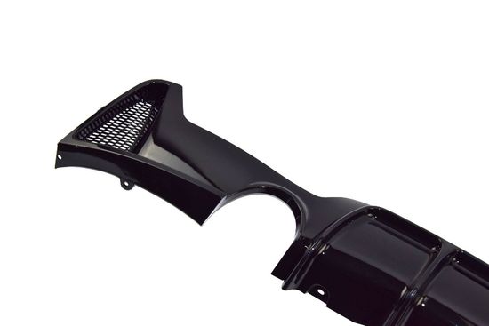 Диффузор заднего бампера глянцево - черный V.1 для BMW 4 F32 F33 F36 2013-2020 Coupe Cabrio Gran Coupe