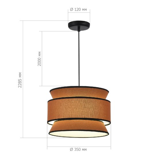 SL1354.403.01 Светильник подвесной ST-Luce Черный/Кирпичный, Черный E27 1*40W JACKIE