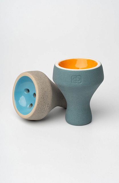 Чаша Форма Турка Бетон - Голубой Оранжевый