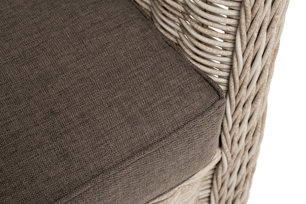 "Гляссе" диван трехместный из искусственного ротанга, цвет бежевый