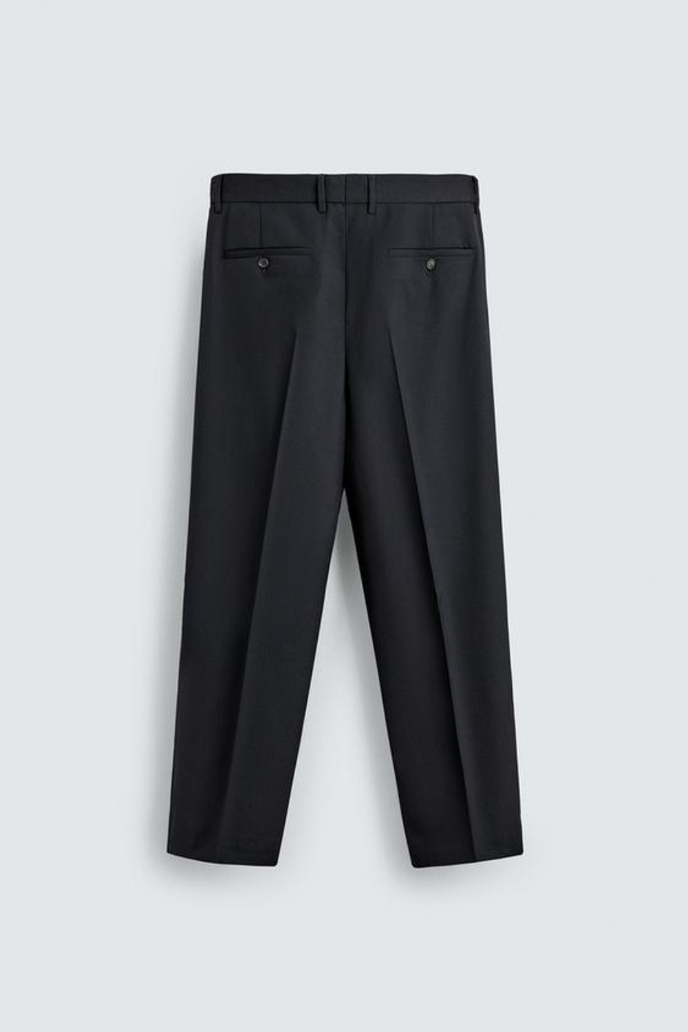 ZARA БРЮКИ STRAIGHT FIT ИЗ 100% ШЕРСТИ — LIMITED EDITION, МОРСКОЙ СИНИЙ