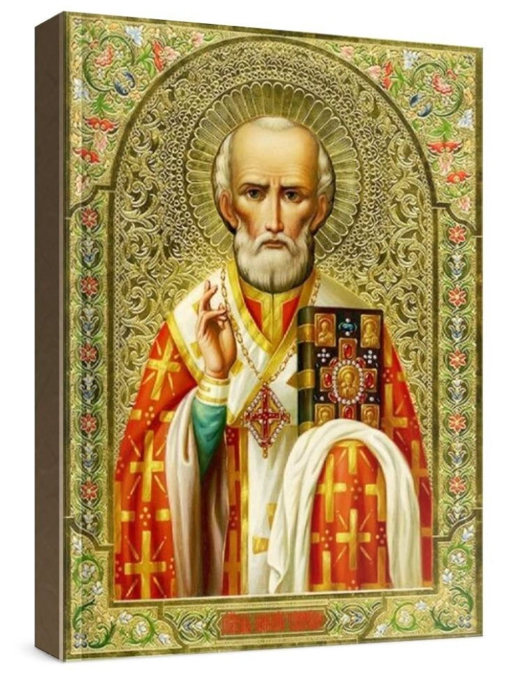 Николай Чудотворец (рукописная икона)