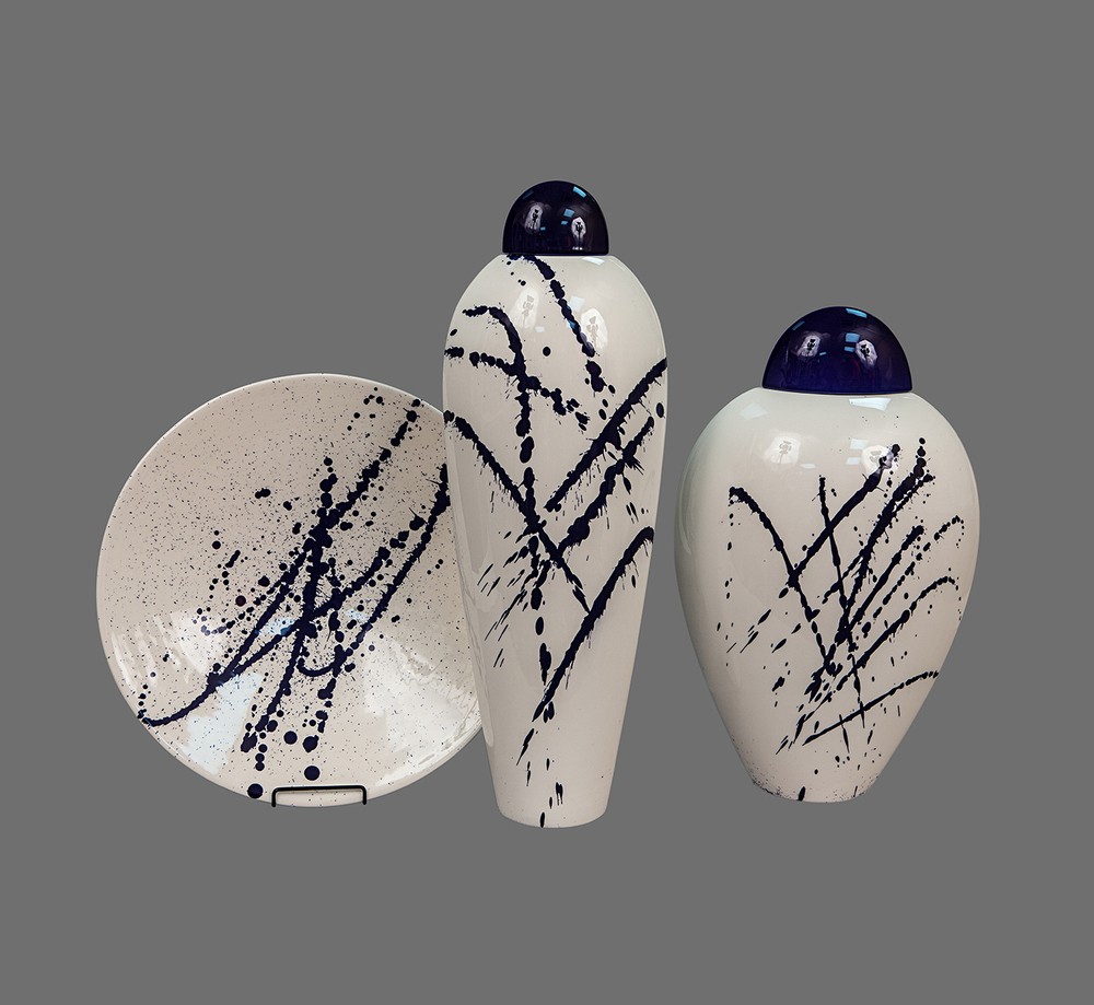 Элитная ваза декоративная Abstraction овальная большая от S. Bernardo