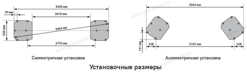Двухстоечный подъемник габарит 4150 мм TLT-240SCS (L) Launch (Синий) Высокая версия