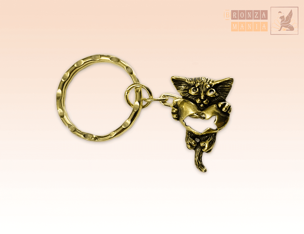 брелок Котик - Жадина