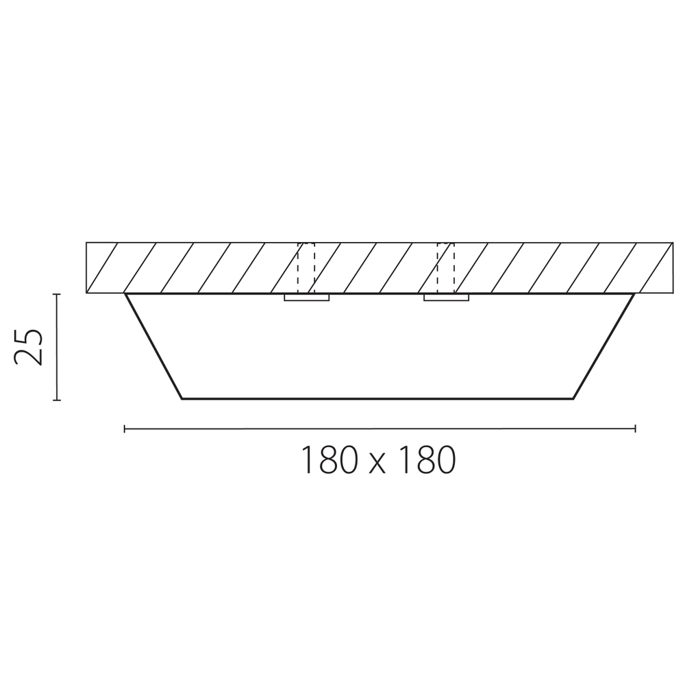 216874 Светильник URBANO SQ LED 20W 1480LM 115G ЧЕРНЫЙ 4000K IP65
