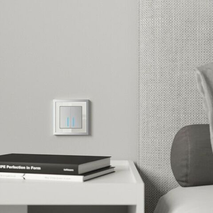 Рамка на 1 пост Baguette (белый/серебро)