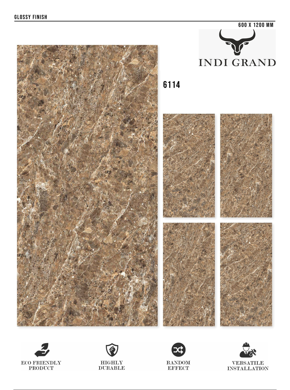 Керамогранит glossy №2 60х120, 6114