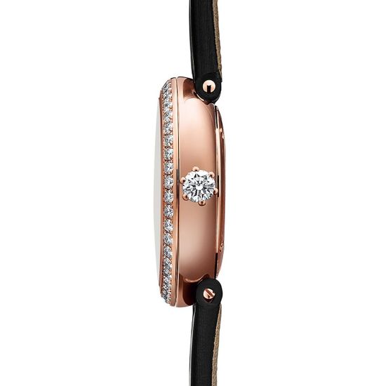 Часы Tiffany Eternity 28 MM Round в розовом золоте, с рубеллитом и бриллиантами