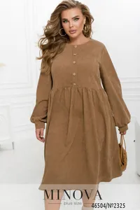 Платье 2325-светло-коричневый Minova