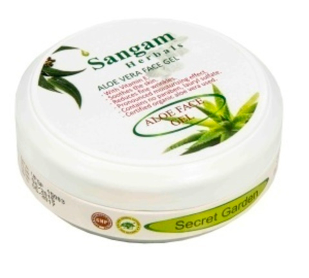 Гель для лица Sangam Herbals Secret Garden Aloe Face Gel с алоэ Тайный сад 100 г