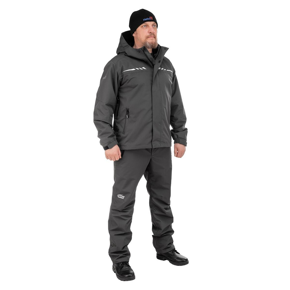 Костюм мембранный BERG графит 10/10К р.XL (T-KSB-XL-52/176-GR) Helios