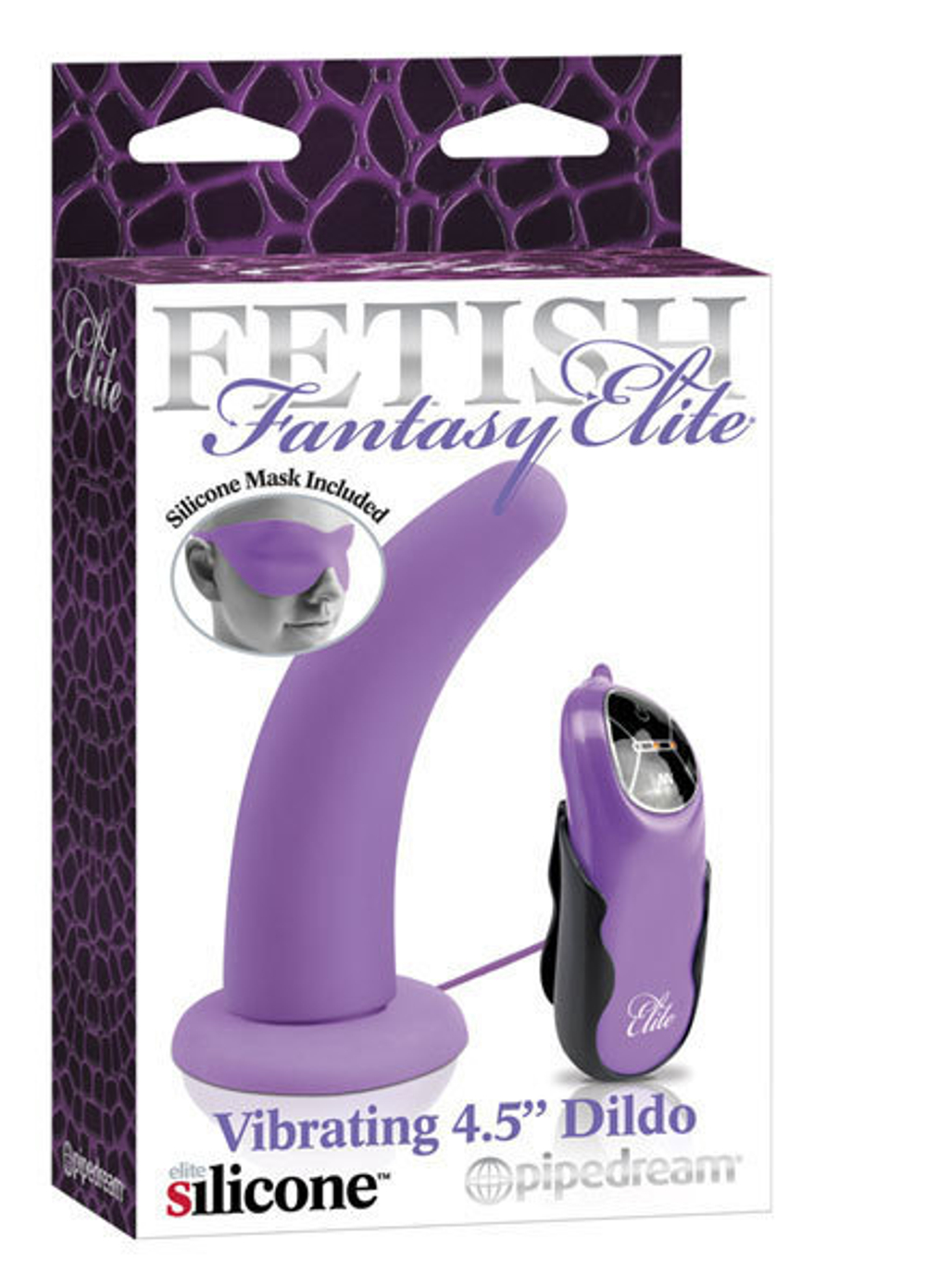 Сиреневый фаллоимитатор-страпон на присоске с вибрацией, 11.4 см