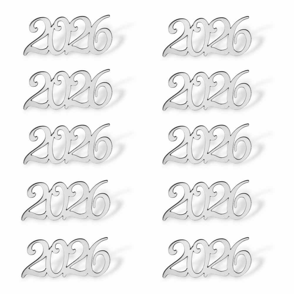 Топпер Мини "2026" ТМ6240 3,5см 10шт акрил