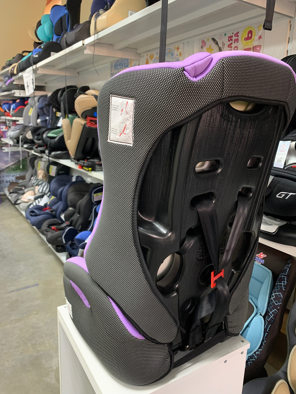 Автокресло 513 RF (Teddy Bear) ПК (38. LILAC+BLACK DOT)