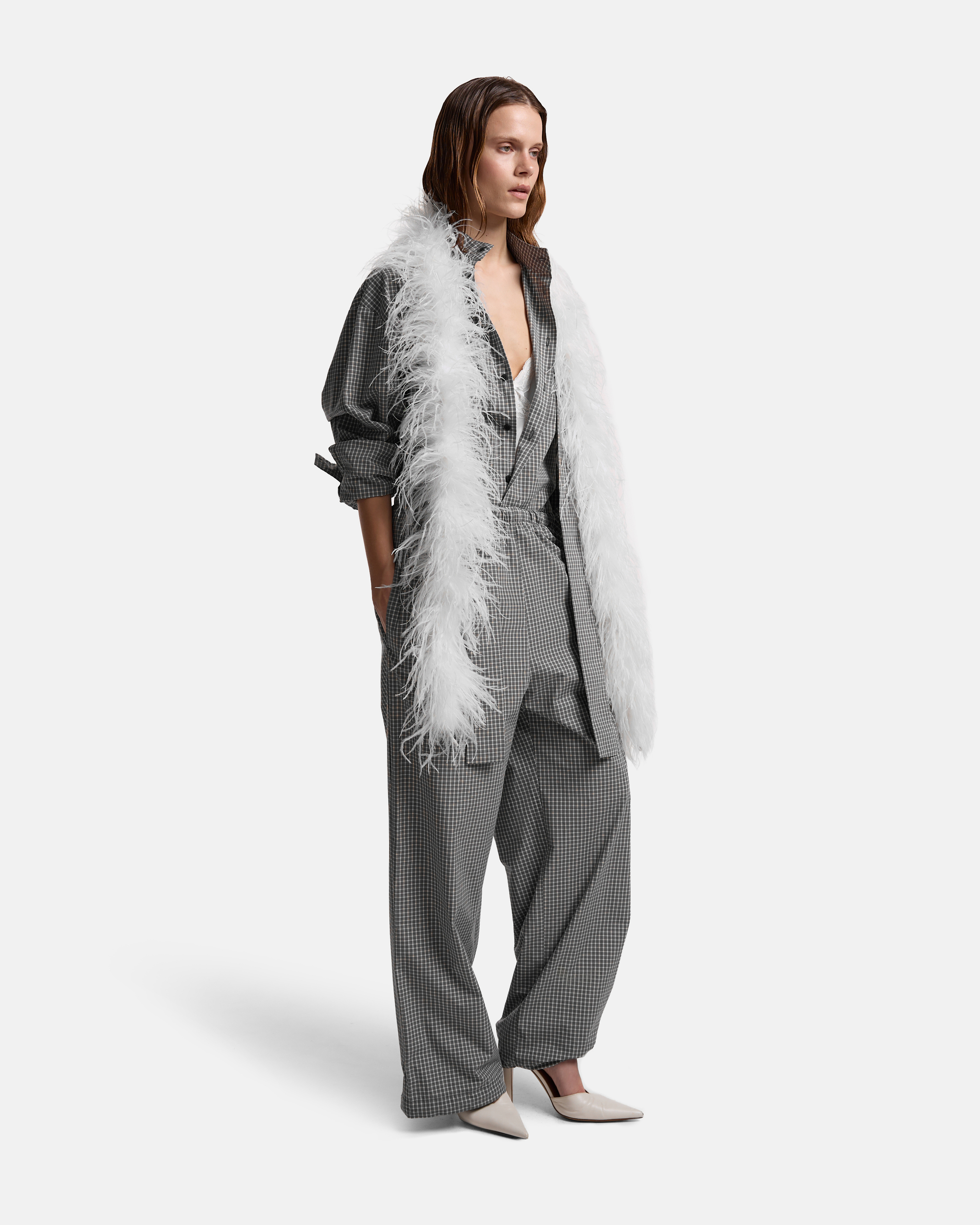 РУБАШКА С ЛЕНТАМИ ИЗ ХЛОПКА