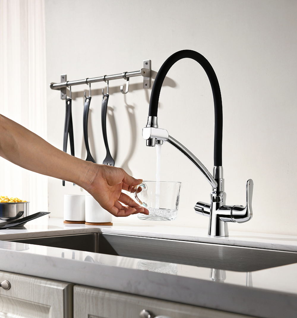 Смеситель для кухни Lemark Comfort LM3070C-White Хром Белый