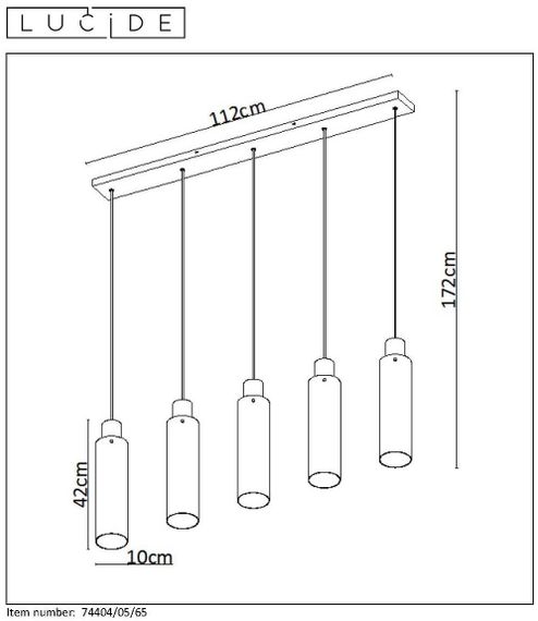 Подвесной светильник Lucide Orlando 74404/05/65