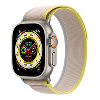 Apple Watch Ultra, 49 мм, GPS + Cellular, корпус из титана, ремешок Trail желто/бежевого цвета (MQEG3/MQFU3)