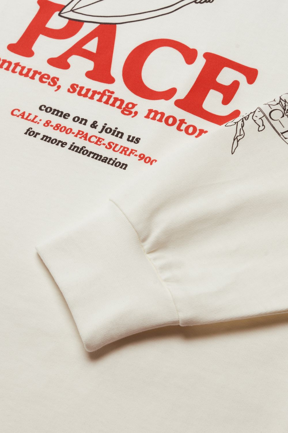 Лонгслив Miracle Apparel Surf Lovers Club молочный