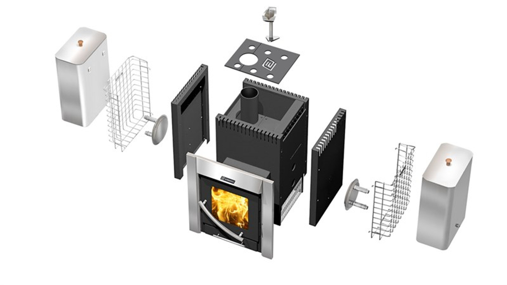 Дровяная печь для бани ERMAK 3D