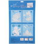 Наклейка новогодняя «Зима» , лист 23х38 см,микс