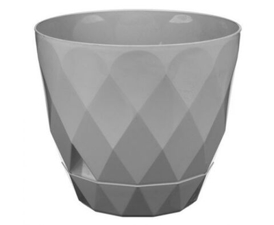 Горшок для цветов с поддоном, 2,3 л, цвет серый