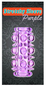 Фиолетовая насадка на пенис с шипами и шишечками (Цвет: сиреневый)