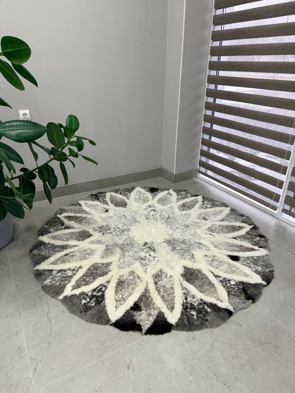 Ковер шкура натуральная овчина меховой