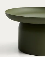 Уличный столик Arcola из зеленого алюминия, диаметр 70 см