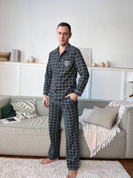 Пижама мужская с брюками Норманн (графит)